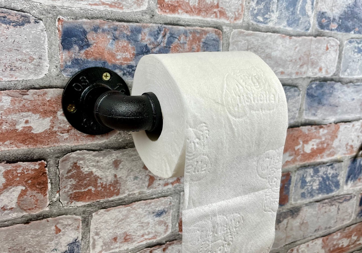 Industrial Style Pipework Angled Toilet Roll Holder
Made to order industrial style metal pipework toilet roll holder in a choice of colours