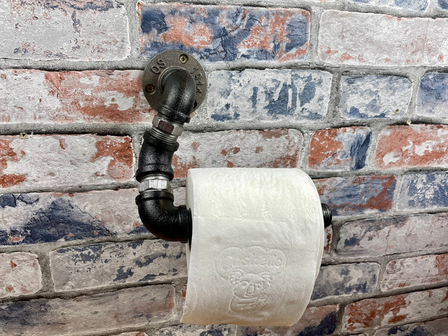 Industrial Style Pipework Angled Toilet Roll Holder With Decorative Valve
Made to order industrial style metal pipework toilet roll holder in a choice of colours. Free delivery by Splintered