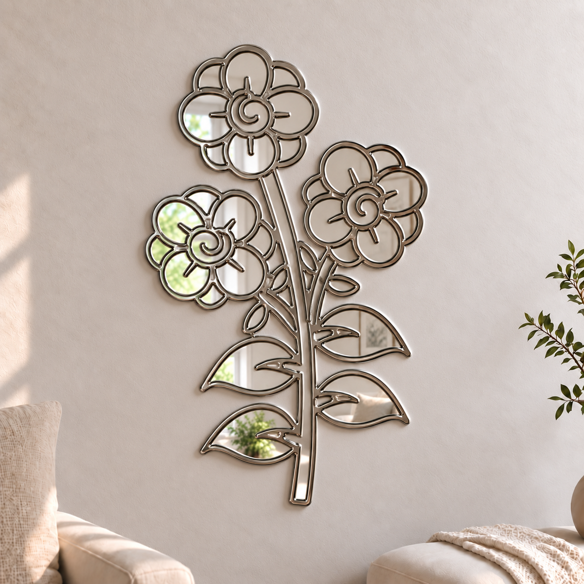 3 Flower Mirror

Brighten up your home with this 3 flower acrylic mirror. Its playful design is perfect for anywhere around the home.