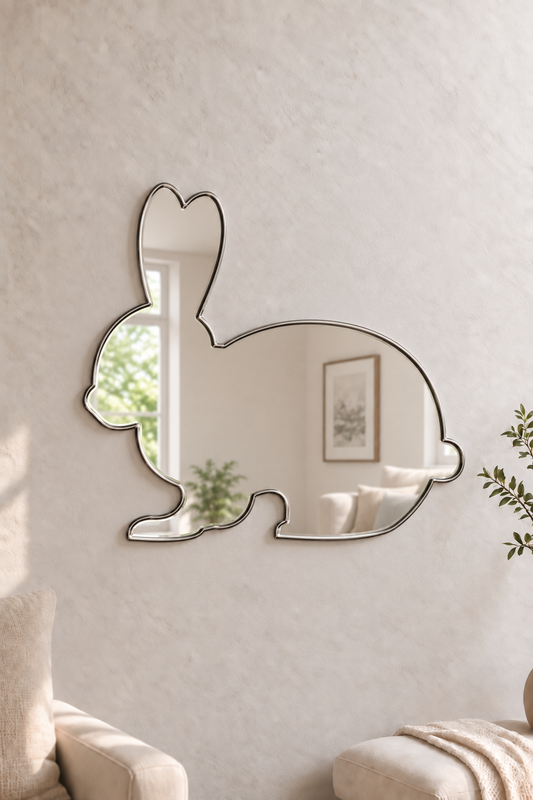 Bunny Acrylic Mirror

Bring your favorite animal into your home decor with this Bunny Mirror shaped acrylic mirror. Its playful design is perfect for anywhere around the home