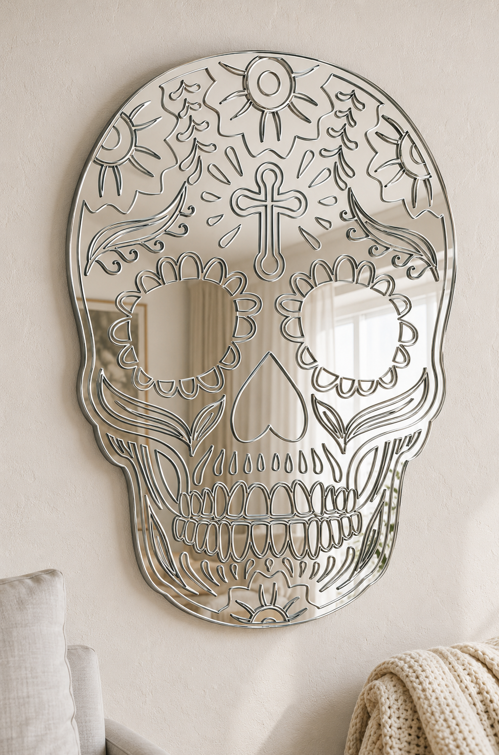 Candy Skull Cross Acrylic Mirror

This fun and unique Candy Skull mirror makes a great addition to any room around the house. 