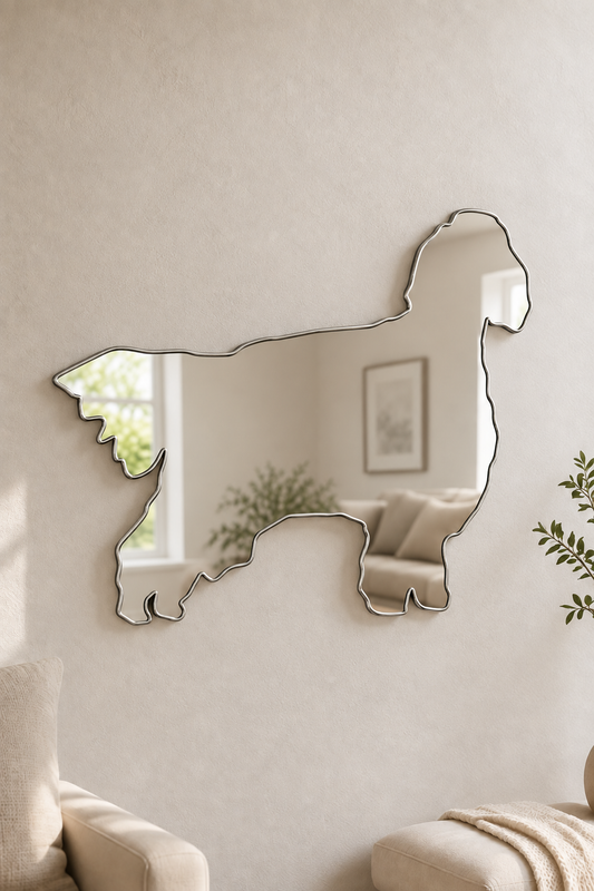 Cocker Spaniel Mirror Acrylic Mirror

Bring your favorite dog breed into your home decor with this Cocker Spaniel Mirror shaped acrylic mirror. Its playful design is perfect for anywhere around the home