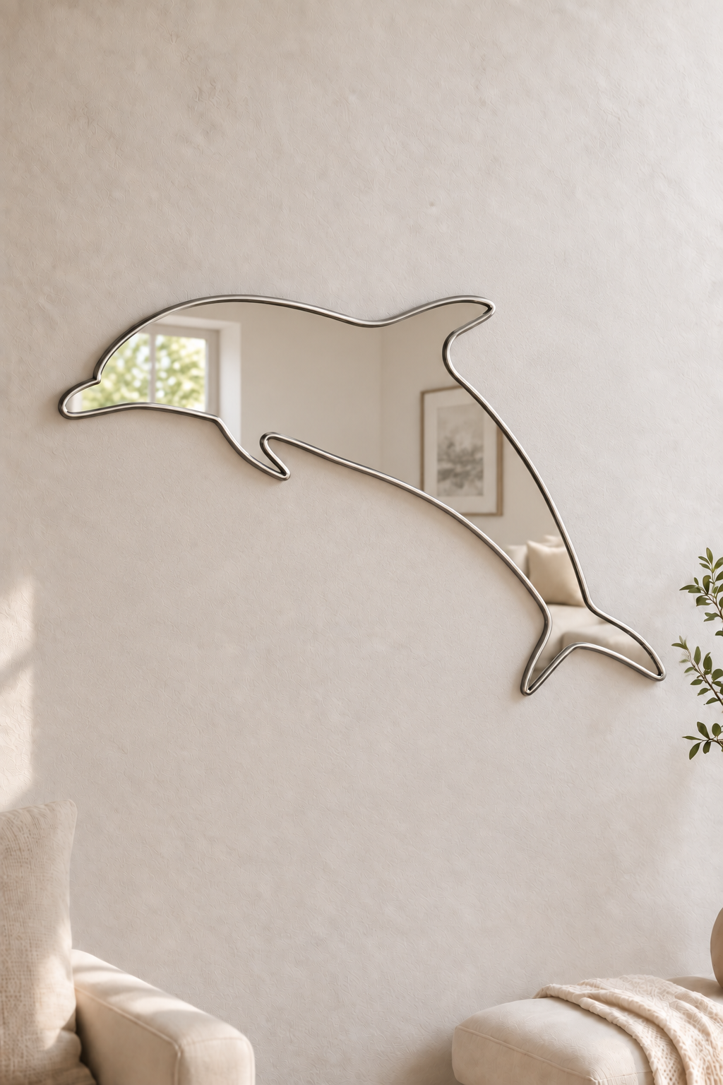 Dolphin Acrylic Mirror

Bring your favorite animal into your home decor with this Dolphin Mirror shaped acrylic mirror. Its playful design is perfect for anywhere around the home