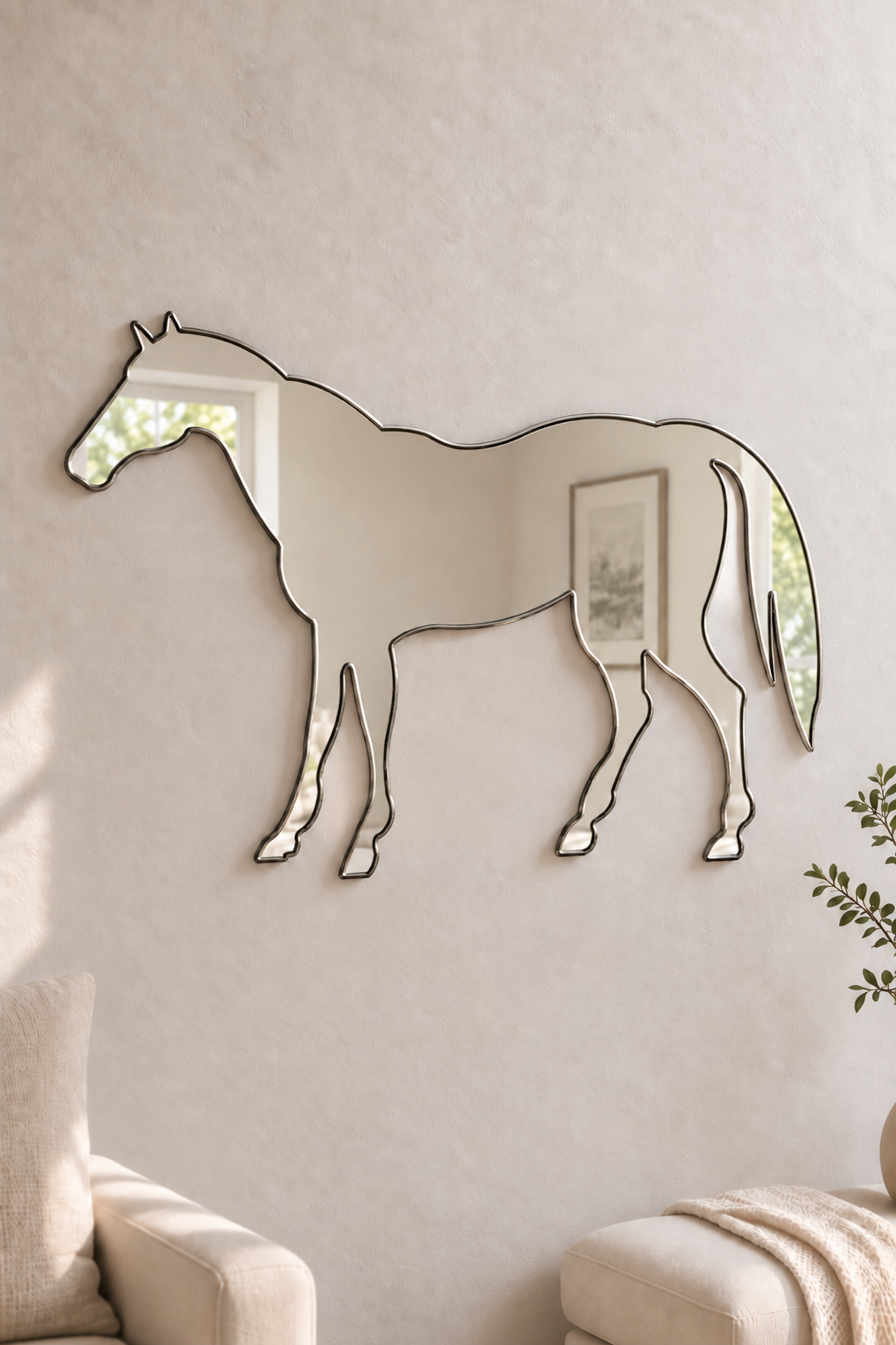 Horse Acrylic Mirror

Bring your favorite animal into your home decor with this Horse Mirror shaped acrylic mirror. Its playful design is perfect for anywhere around the home