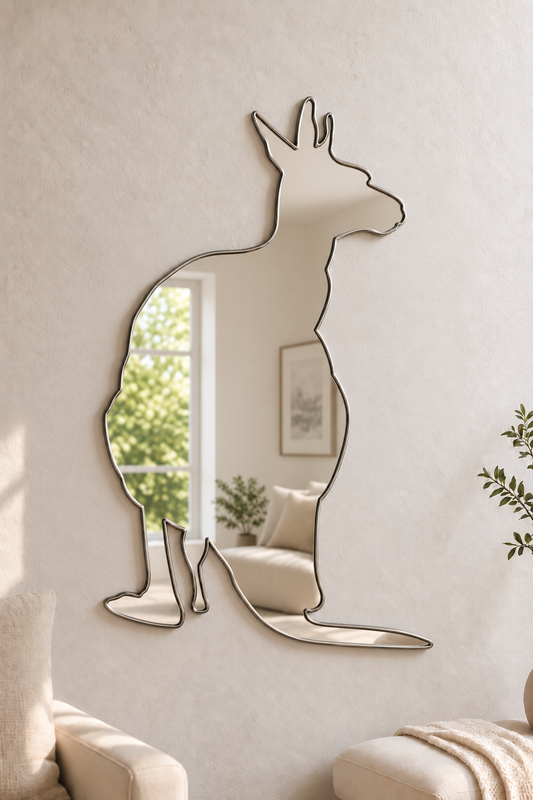 Kangaroo Acrylic Mirror

Bring your favorite animal into your home decor with this Kangaroo Mirror shaped acrylic mirror. Its playful design is perfect for anywhere around the home