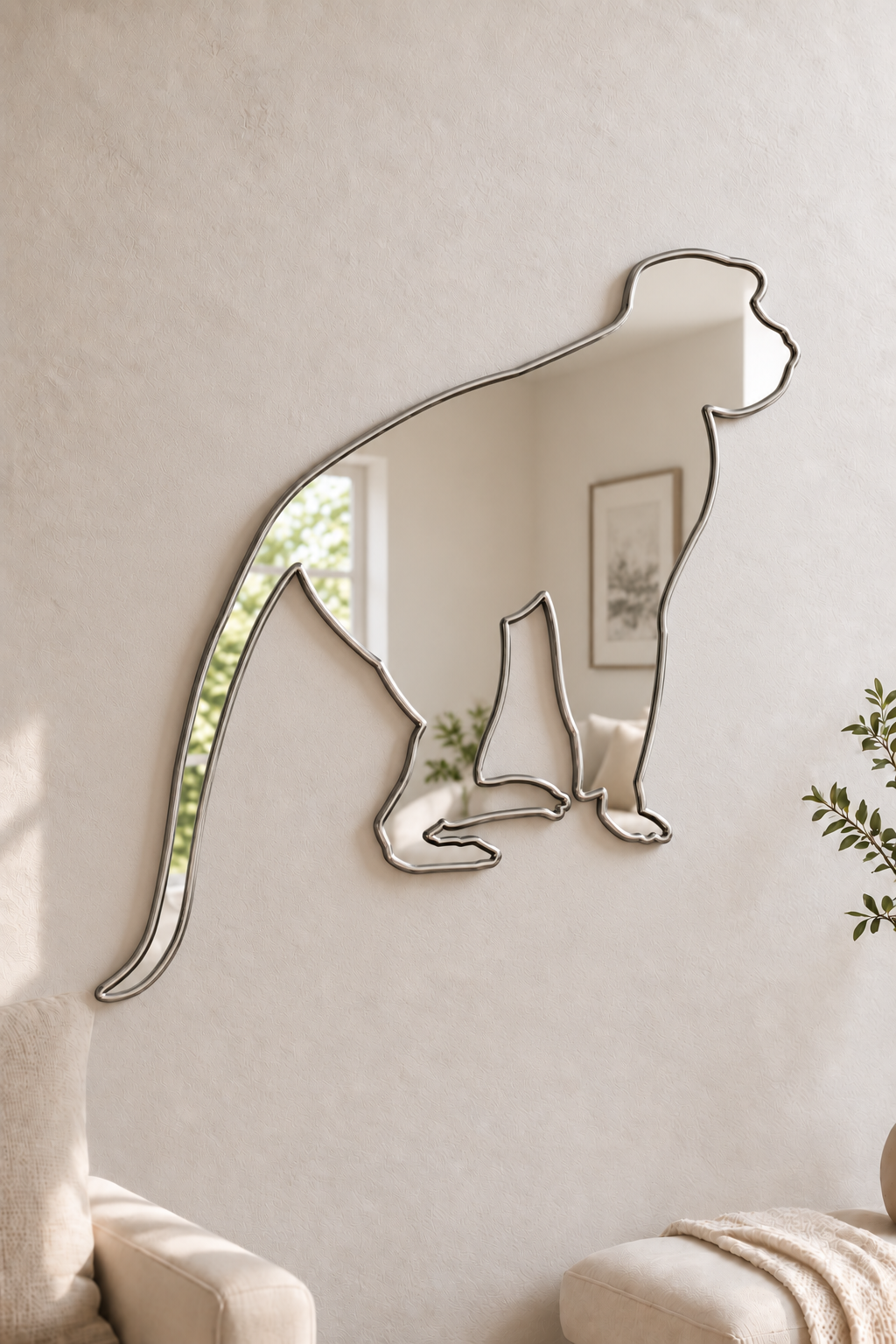 Monkey Acrylic Mirror

Bring your favorite animal into your home decor with this Monkey Mirror shaped acrylic mirror. Its playful design is perfect for anywhere around the home