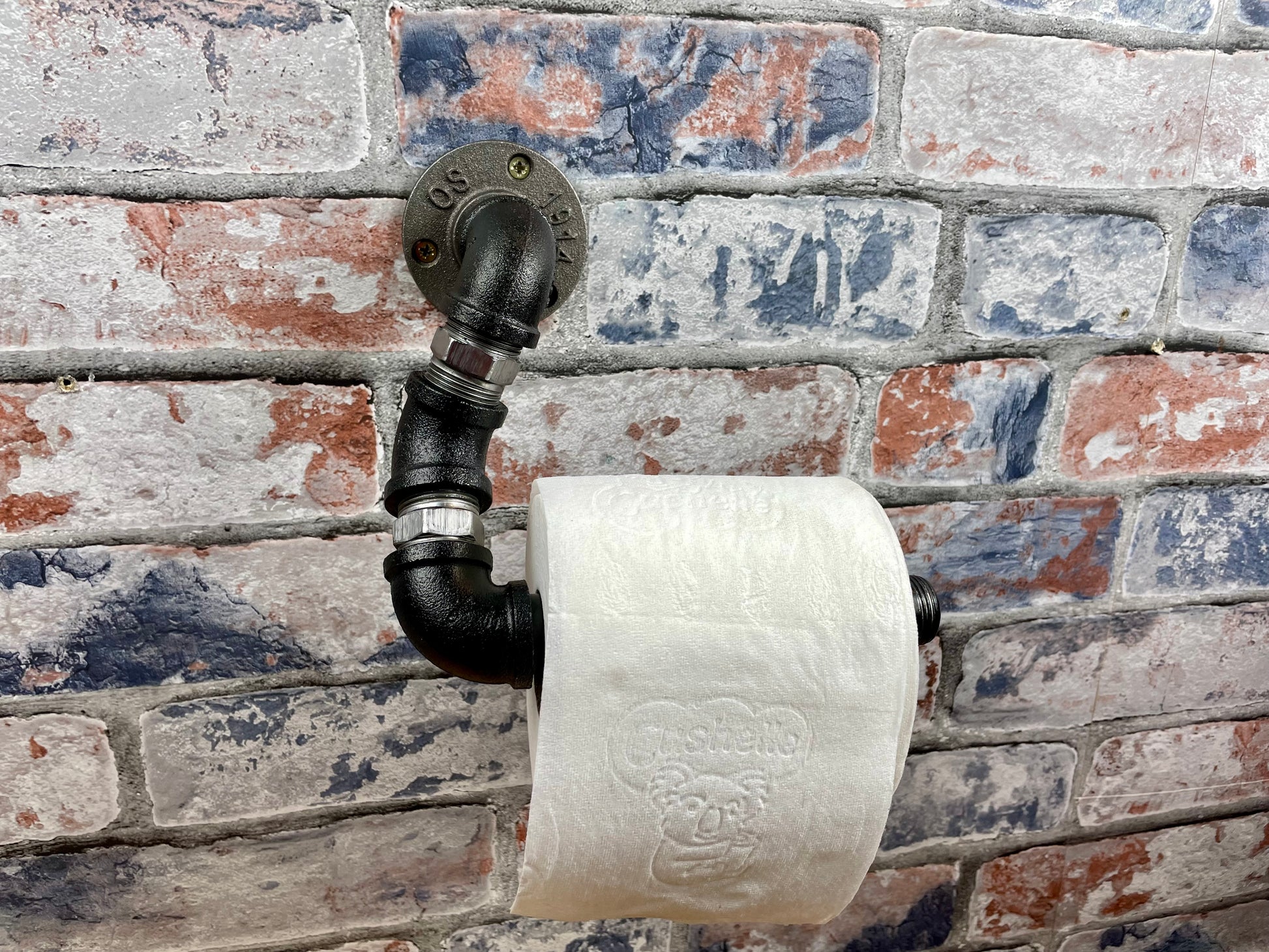 Industrial Style Pipework Angled Toilet Roll Holder With Decorative Valve

Made to order industrial style metal pipework toilet roll holder in a choice of colours. Free delivery by Splintered