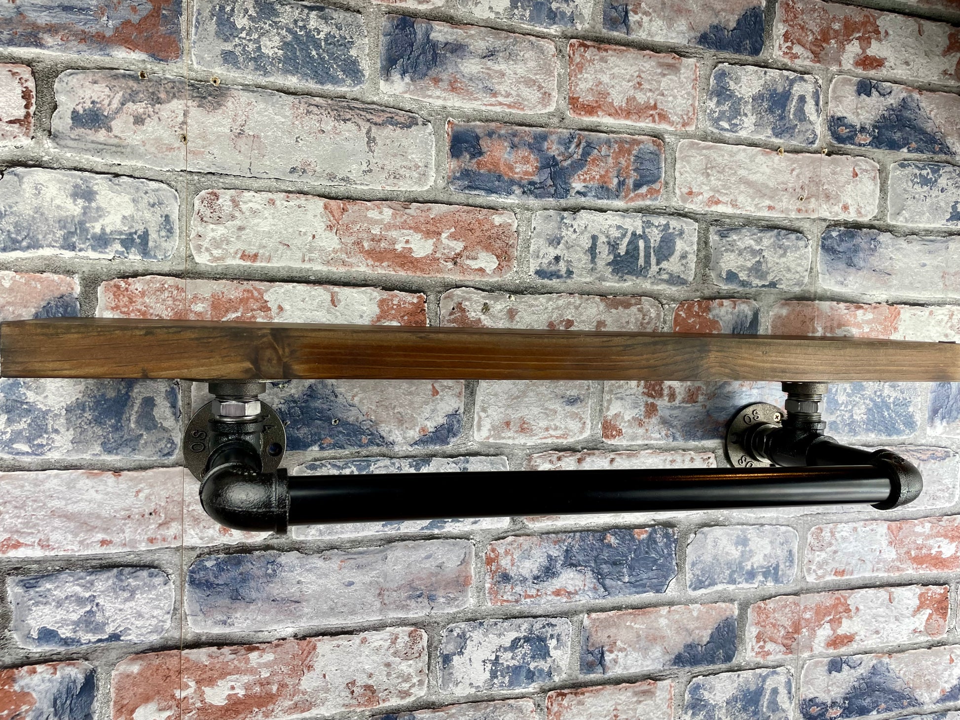 Handmade industrial style clothing rail with shelf.

Made from solid wood and metal industrial style pipework, this unit is perfect for industrial or loft living style bedrooms and hallways