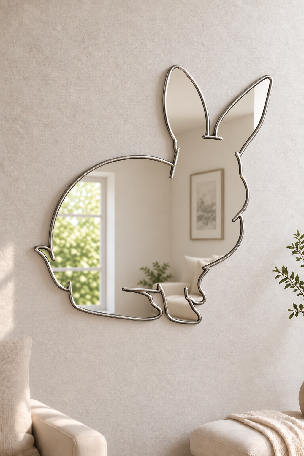 Rabbit Acrylic Mirror

Bring your favorite animal into your home decor with this Rabbit Mirror shaped acrylic mirror. Its playful design is perfect for anywhere around the home