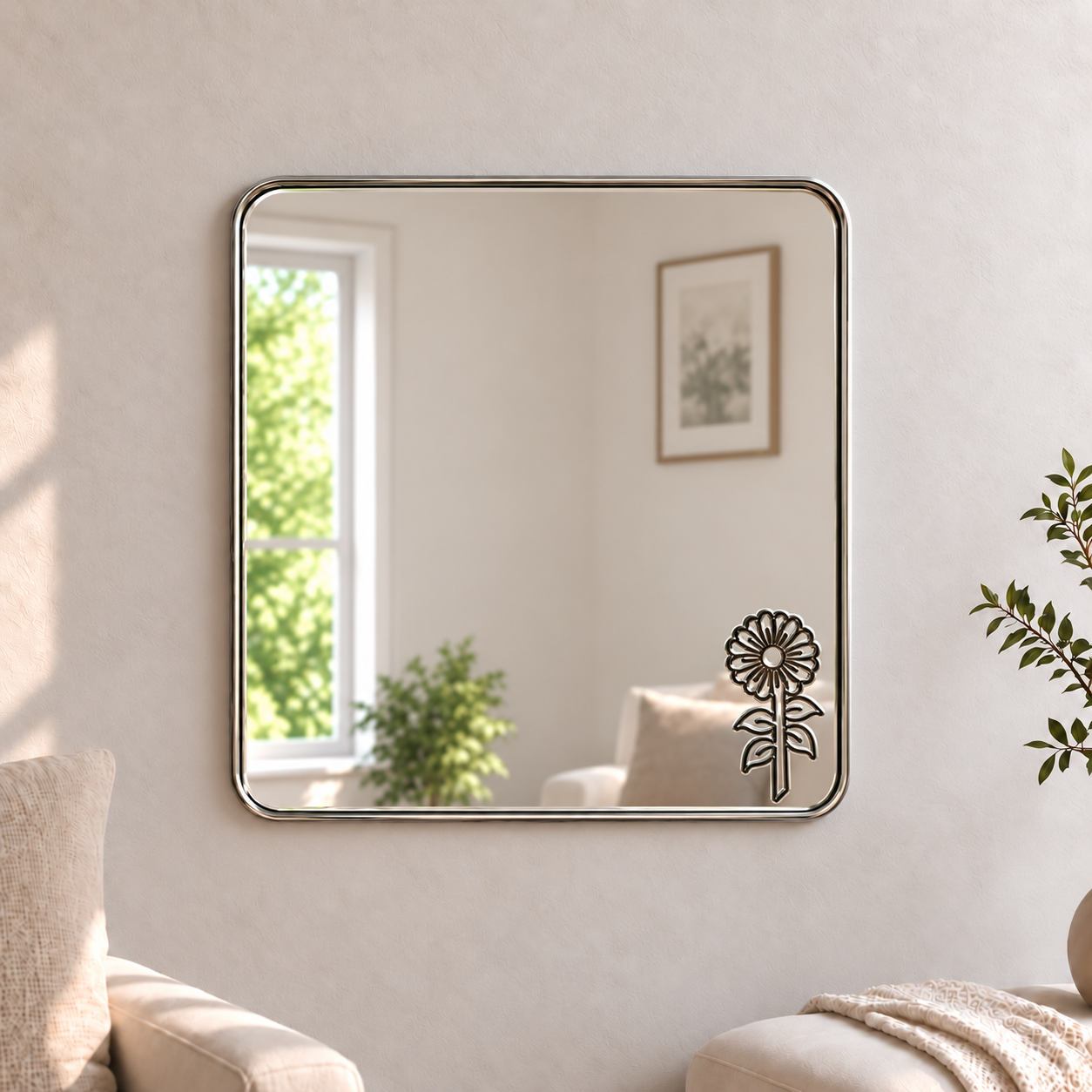 Sunflower Square Mirror

Brighten up your home with this sunflower design. Its playful design is perfect for anywhere around the home.