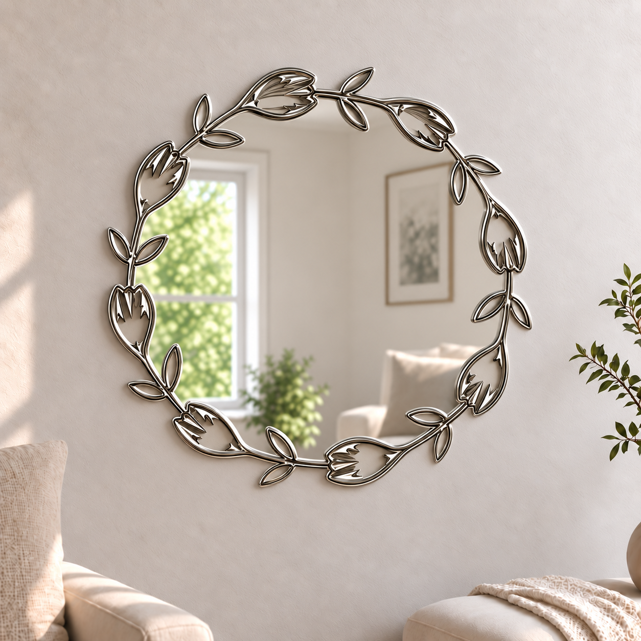 Tulip Wreath Mirror

Brighten up your home with this Tulip Wreath Mirror. Its playful design is perfect for anywhere around the home.