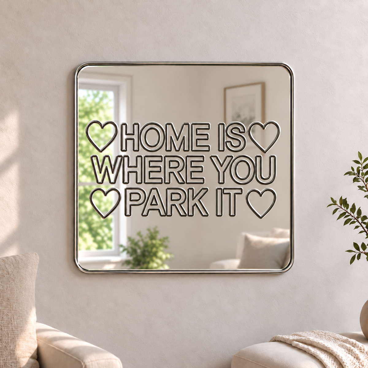 Home Is Where You Park It Acrylic Mirror

Bring your favorite animal into your home decor with this "Home Is Where You Park It" square acrylic mirror. Its playful design is perfect for anywhere around the home.
