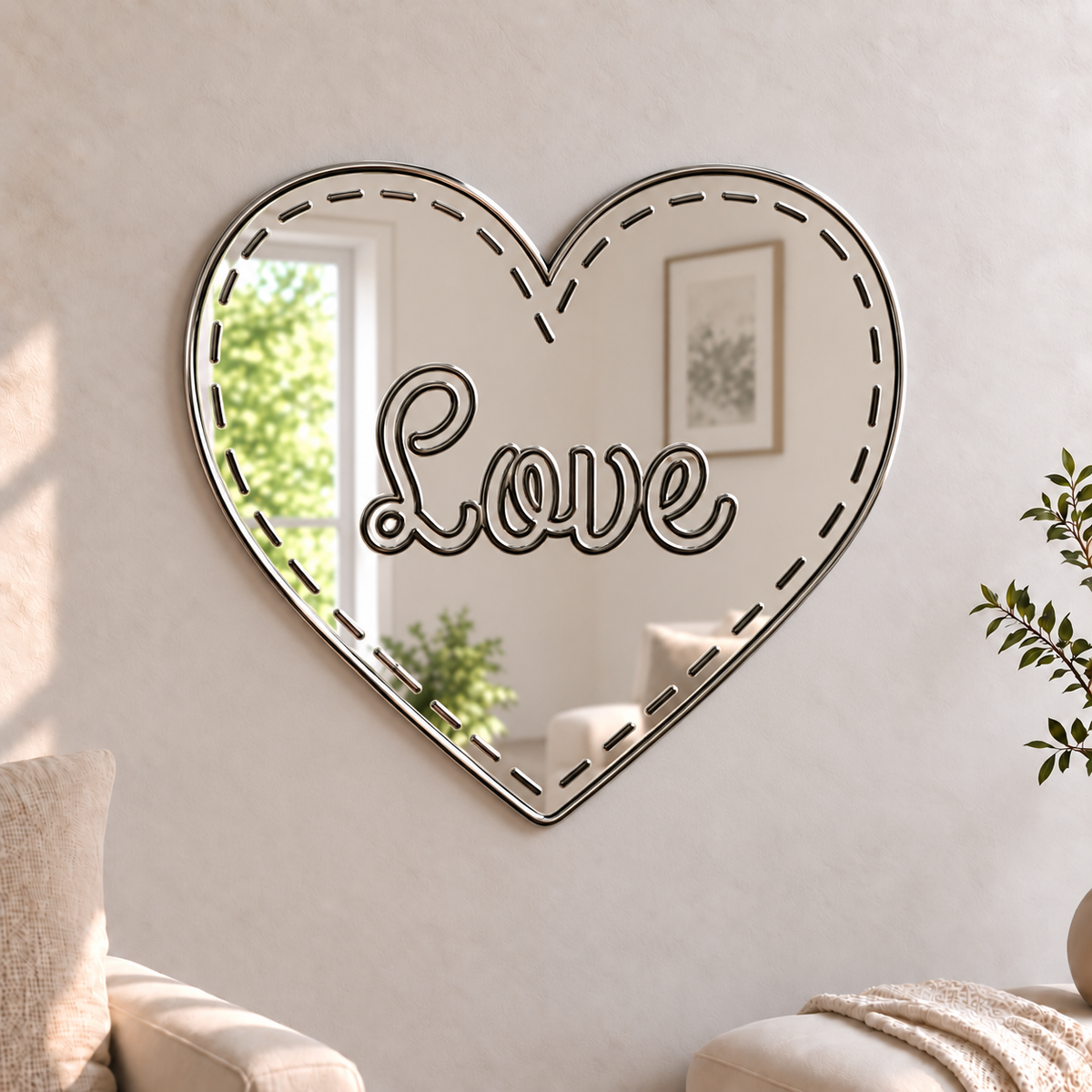 Love Heart Acrylic Mirror

Add a fun and unique mirror to anywhere around the house with this heart shaped acrylic mirrors with "love" detail.