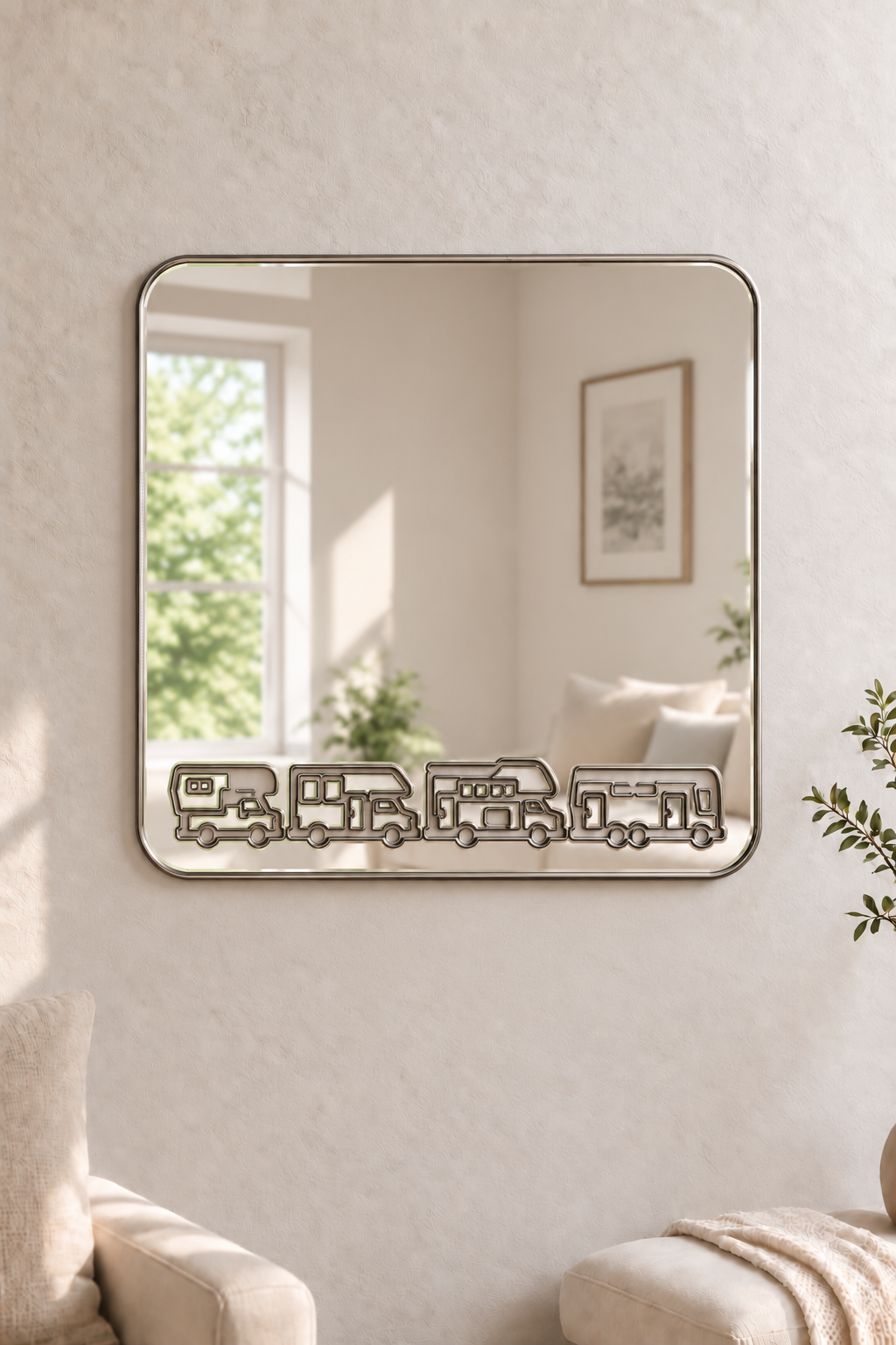 Motorhome Line Acrylic Mirror

Bring your favorite animal into your home decor with this motorhome line square acrylic mirror. Its playful design is perfect for anywhere around the home