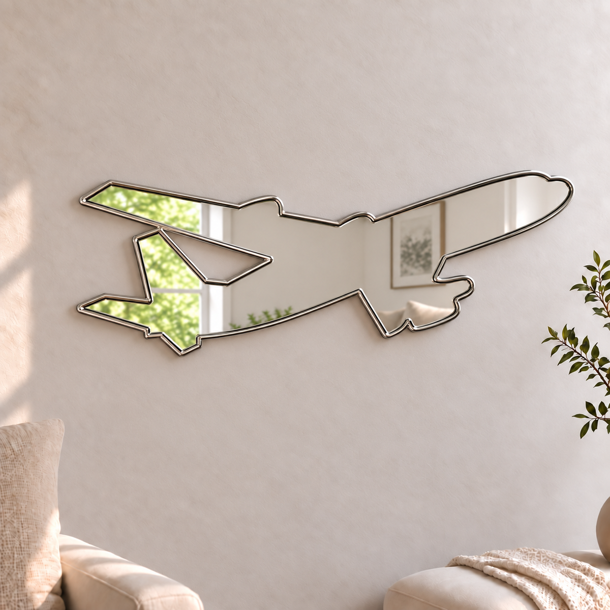 Airplane Mirror

Add a fun and unique mirror to anywhere around the house with this airplane shaped acrylic mirror.