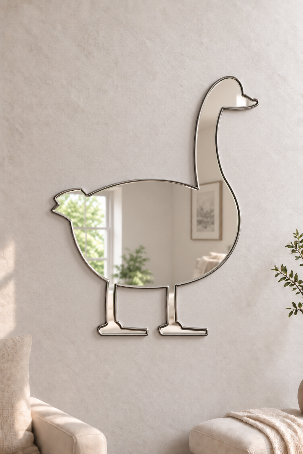 Swan Acrylic Mirror

Bring your favorite animal into your home decor with this Swan Mirror shaped acrylic mirror. Its playful design is perfect for anywhere around the home