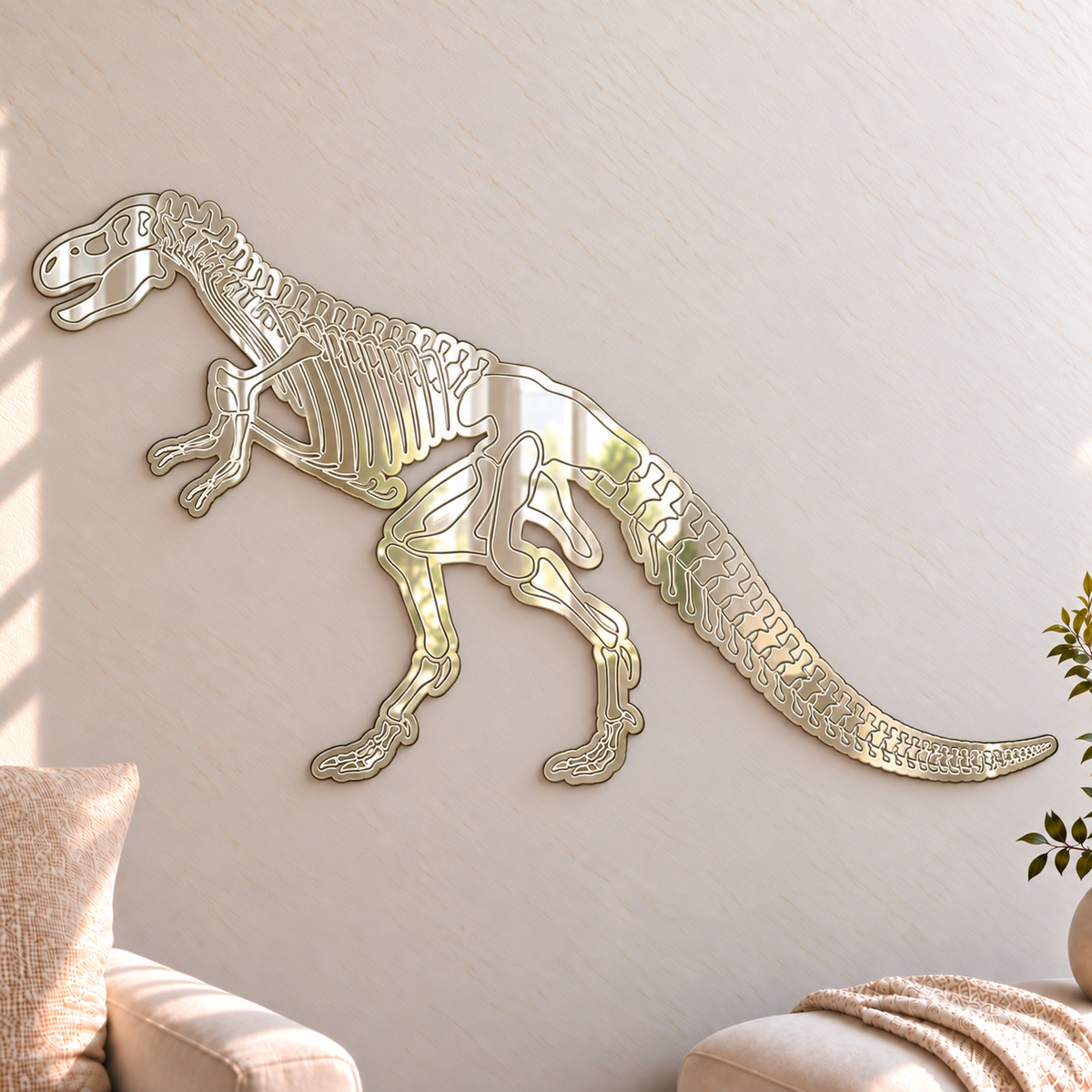 T-Rex Skeleton Mirror

This fun and unique T-Rex Skeleton mirror makes a great addition to any children's bedroom, playroom or play area.